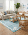 Metro Heights Collection Area Rug -  Bronx Rectangle Turquoise  lifestyle 26