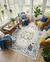 Parisian Elegance Collection Area Rug - Versailles (Gray) Rectangle Gray  lifestyle 6