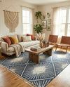 Sahara Chic Collection Area Rug - Marrakech Rectangle Blue  lifestyle 36