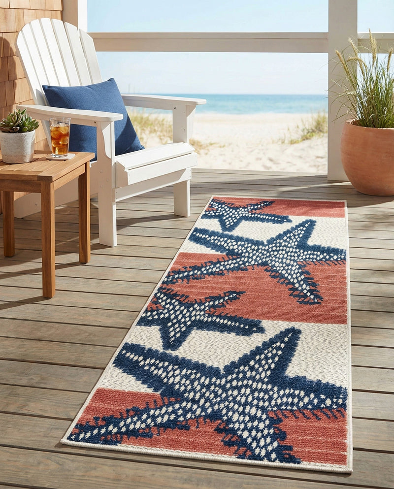 Caribbean Terrace Collection Area Rug -  Curacao Runner Ivory  lifestyle 34