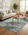 Serenity Sands Collection Area Rug - Dunescape Rectangle Blue  lifestyle 8