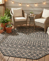 Savannah Pergola Collection Area Rug -  Pergola (Charcoal Gray) Octagon Charcoal Gray  lifestyle 90