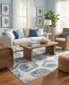 Seaside Haven Rugs Collection Area Rug -  Lighthouse (Ivory and Navy Blue) Rectangle Ivory and Navy Blue  lifestyle 11