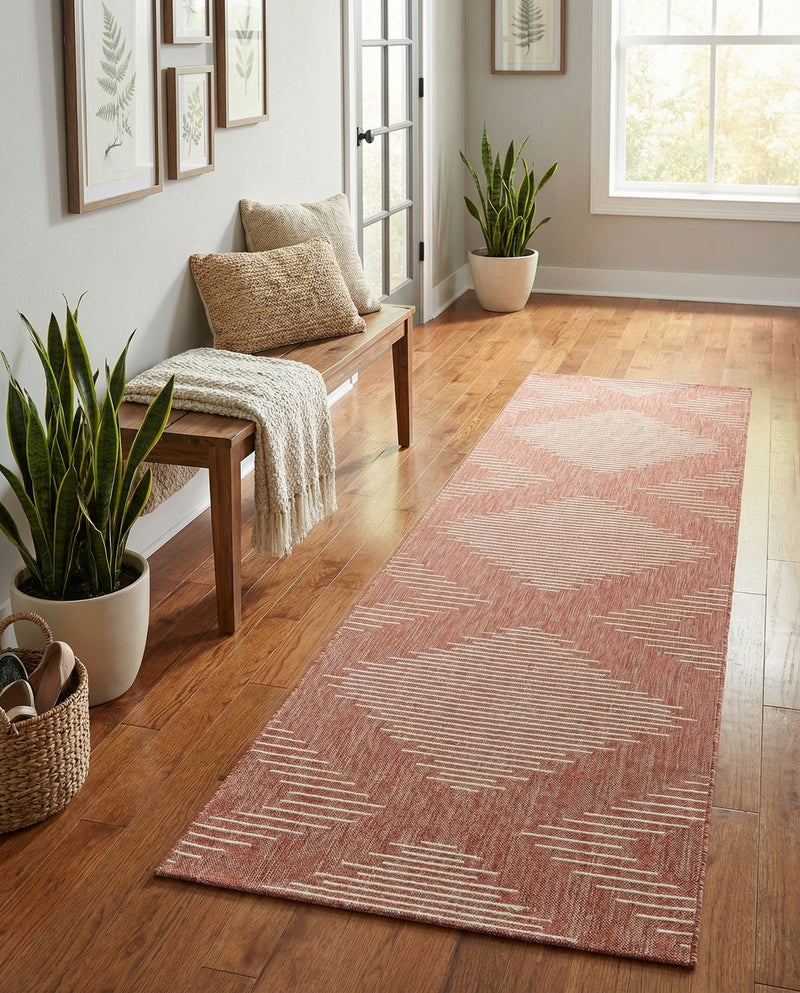 Urban Terrace Collection Area Rug -  Chelsea (Rust Red) Runner Rust Red  lifestyle 81