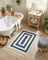 Sahara Chic Collection Area Rug -  Casablanca Rectangle Blue  lifestyle 61