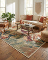 Coastal Terrace Collection Area Rug -  Wavecrest Rectangle Multi  lifestyle 38