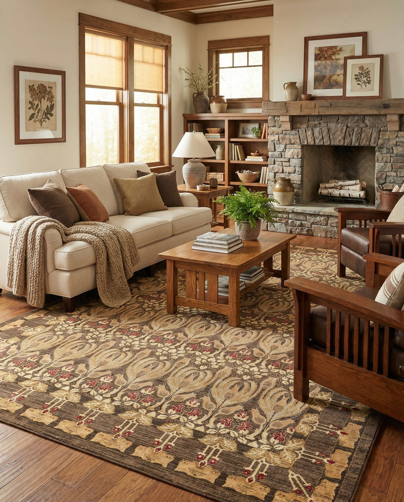 Chelsea Elegance Collection Area Rug -  Brompton (Brown) Rectangle Brown  lifestyle 33