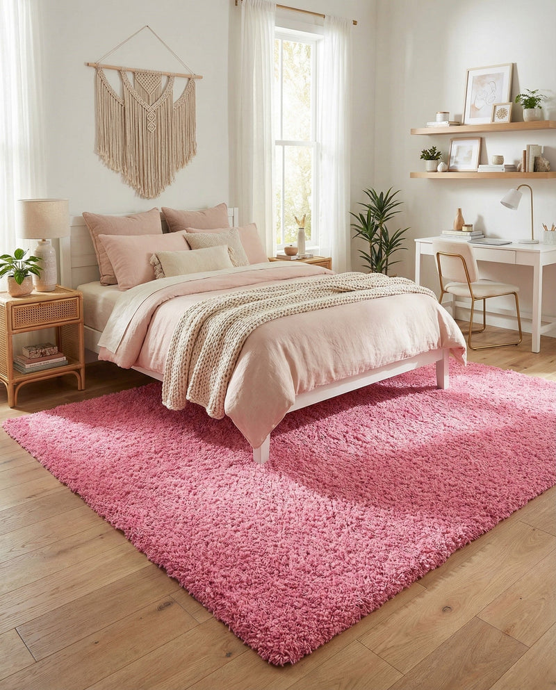 Plush Oasis Collection Area Rug - Serenity (Taffy Pink) Square Taffy Pink  lifestyle 48