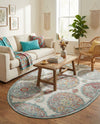 Arcadia Rugs Collection Area Rug -  Atlantis (Cream) Oval Cream  lifestyle 72