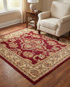 Jaipur Elegance Collection Area Rug -  Jantar Square Red  lifestyle 77