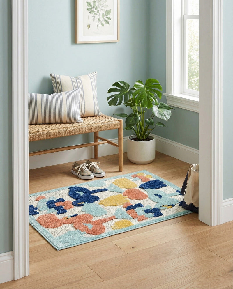 Caribbean Terrace Collection Area Rug -  StLucia Rectangle White  lifestyle 11
