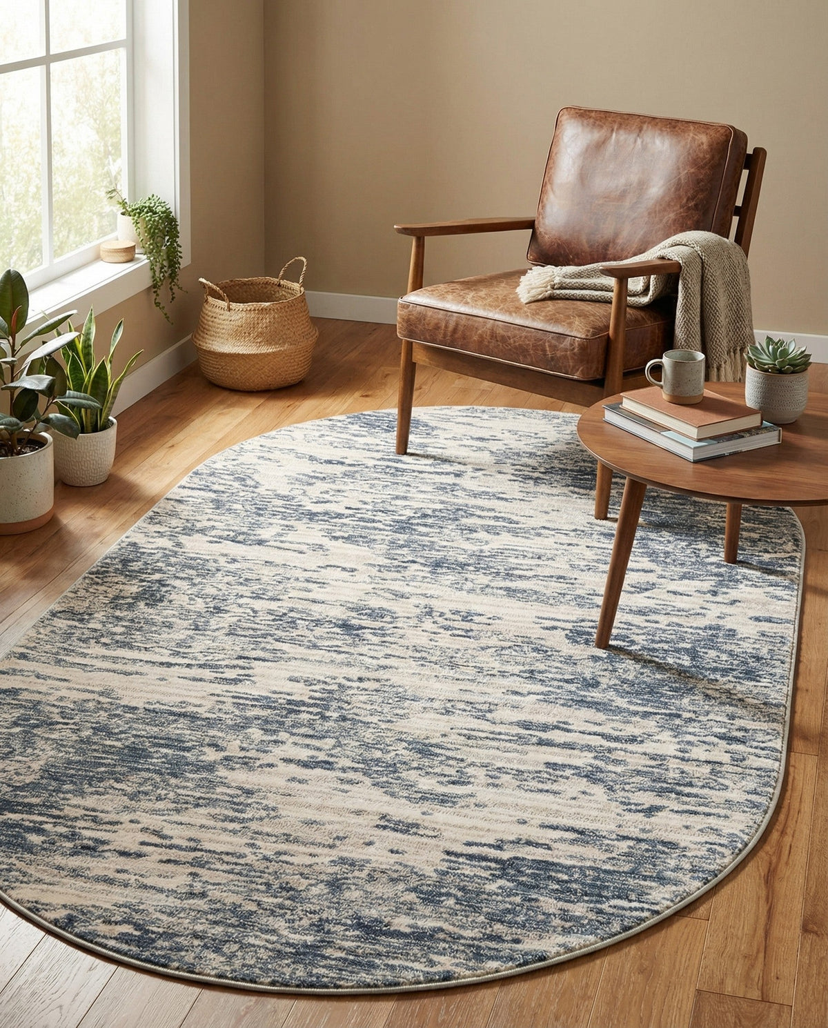Serenity Sands Collection Area Rug - Dunescape Oval Gray  lifestyle 131