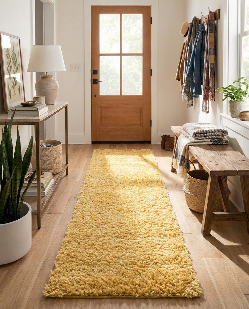 Alpine Plush Collection Area Rug -  Cortina (Sun Yellow) Runner Sun Yellow  lifestyle 37