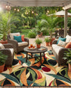 Seaside Blooms Collection Area Rug -  Tivoli Rectangle Multi  lifestyle 17