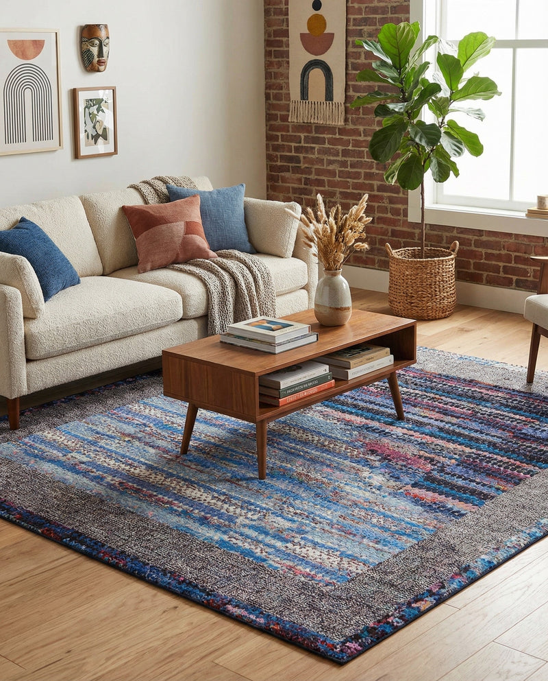 Urban Terrace Collection Area Rug -  Oasis Square Multi  lifestyle 78