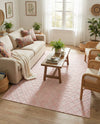Garden Lattice Charm Collection Area Rug -  Pergola (Pink) Rectangle Pink  lifestyle 3