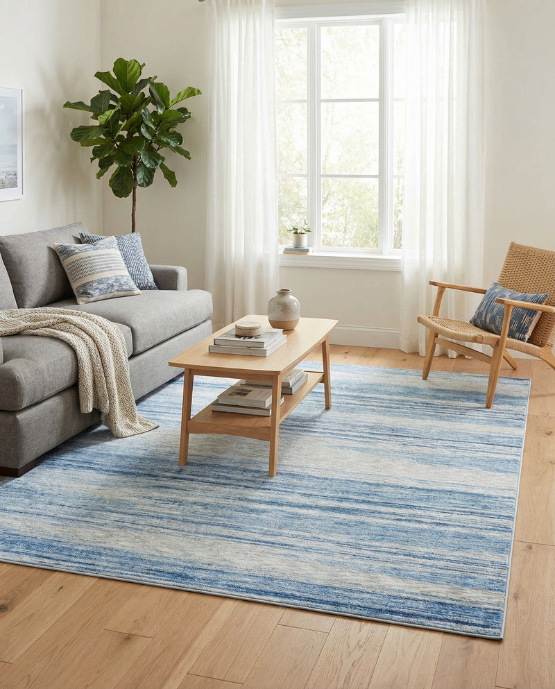 Zagros Shades Collection Area Rug -  Sepidan Square Blue Ivory  lifestyle 49