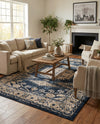 Eden Oasis Collection Area Rug -  Refuge (Dark Blue) Rectangle Dark Blue  lifestyle 14