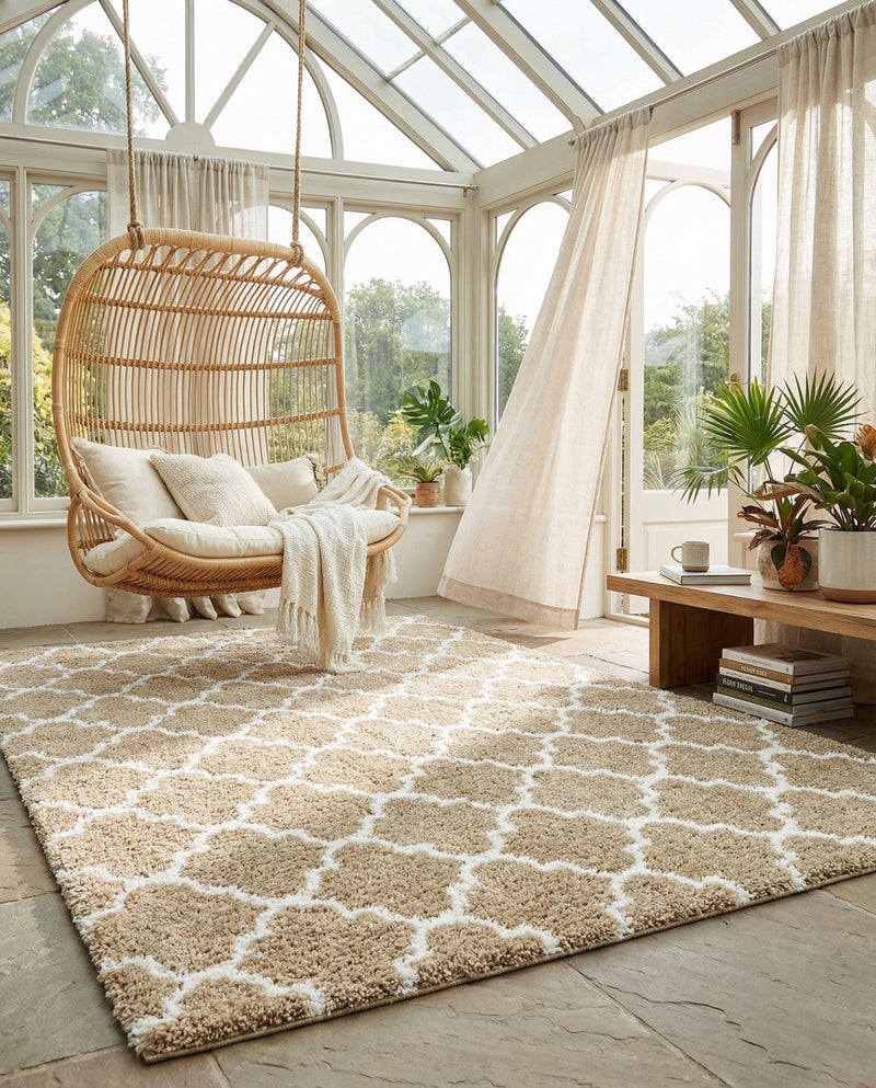 Casablanca Comfort Collection Area Rug -  Atlas Rectangle Taupe  lifestyle 31