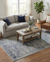 Coastal Manor Collection Area Rug -  Marina Rectangle Blue Gray  lifestyle 25