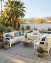 Jill Zarin Sedona Oasis Outdoor Collection Area Rug - Coconino (Silver Stars) Square Silver Stars  lifestyle 47