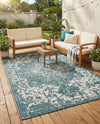 Urban Oasis Rugs Collection Area Rug -  Penthouse (Teal) Rectangle Teal  lifestyle 21