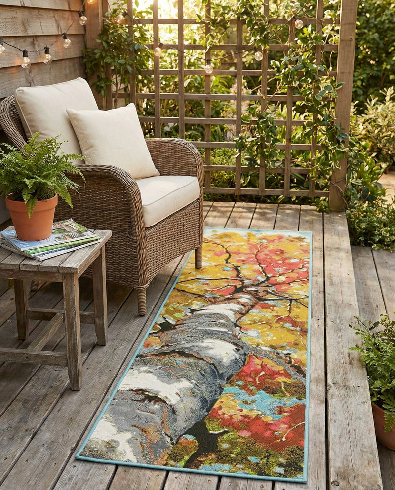 Seaside Blooms Collection Area Rug - Eden Runner Multi  lifestyle 48