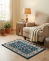 Casablanca Tapestry Collection Area Rug -  Marrakech (Egyptian Blue) Rectangle Egyptian Blue  lifestyle 8