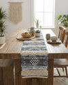 Cotton Punjab Passage Collection Area Rug - Amritsar Table Runner Ivory  lifestyle 48