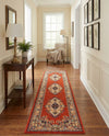 Tabriz Tapestry Collection Area Rug - Azerbaijan (Terracotta) Runner Terracotta  lifestyle 47