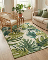 Seaside Blooms Collection Area Rug -  Ivy Rectangle Green  lifestyle 14