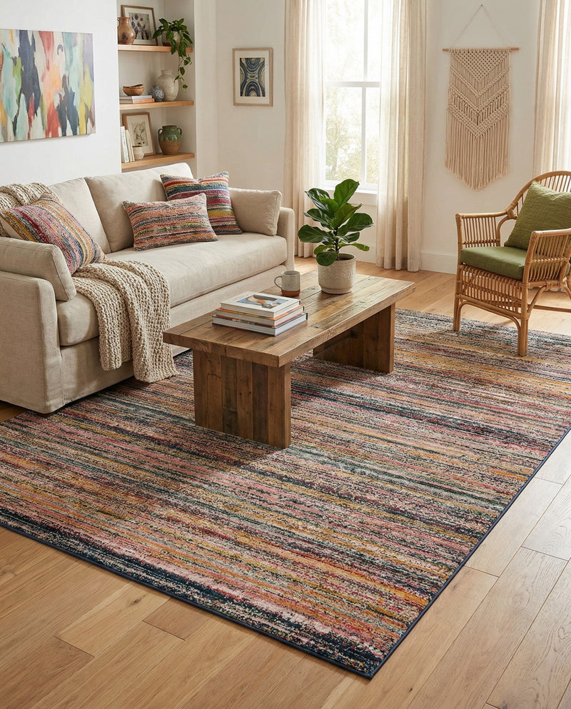 Jewel Oasis Collection Area Rug - Sapphire (Multi) Rectangle Multi  lifestyle 18