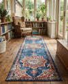 Eden Oasis Collection Area Rug -  Tranquility (Dark Blue) Runner Dark Blue  lifestyle 41