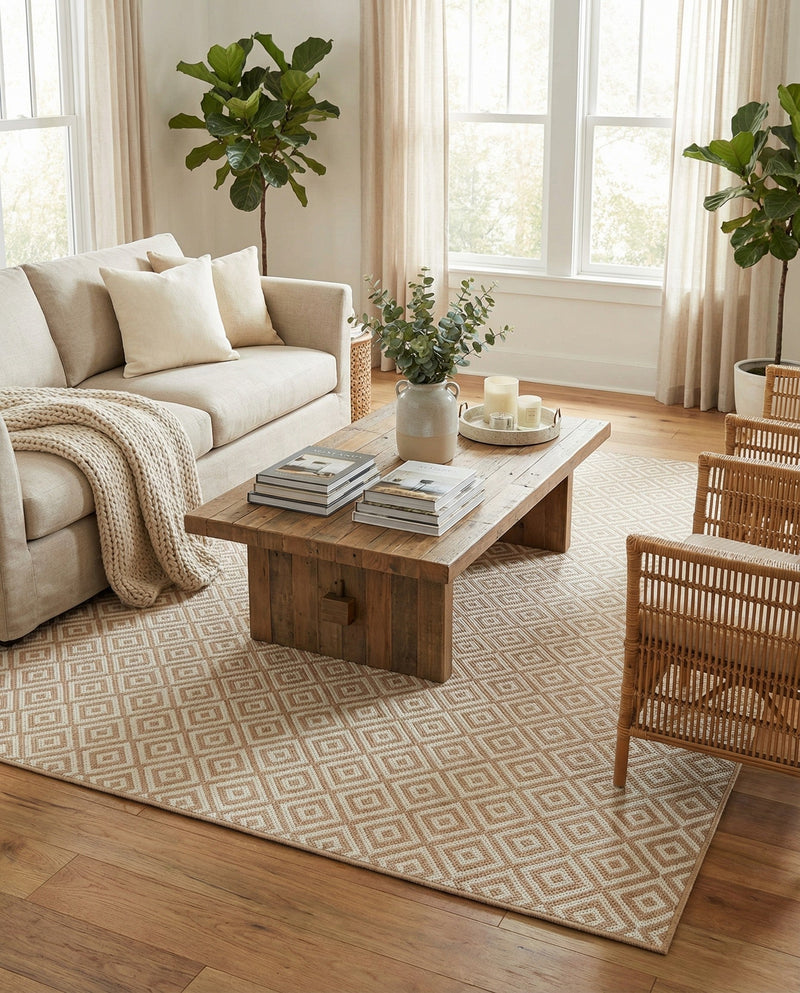 Urban Oasis Rugs Collection Area Rug -  Rooftop (Beige) Rectangle Beige  lifestyle 24