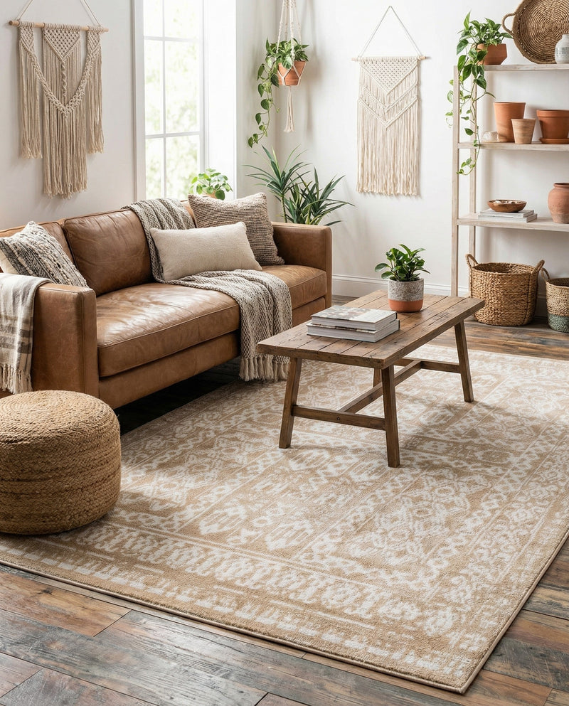 Cambridge Classics Collection Area Rug - Trinity (Beige) Rectangle Beige  lifestyle 19