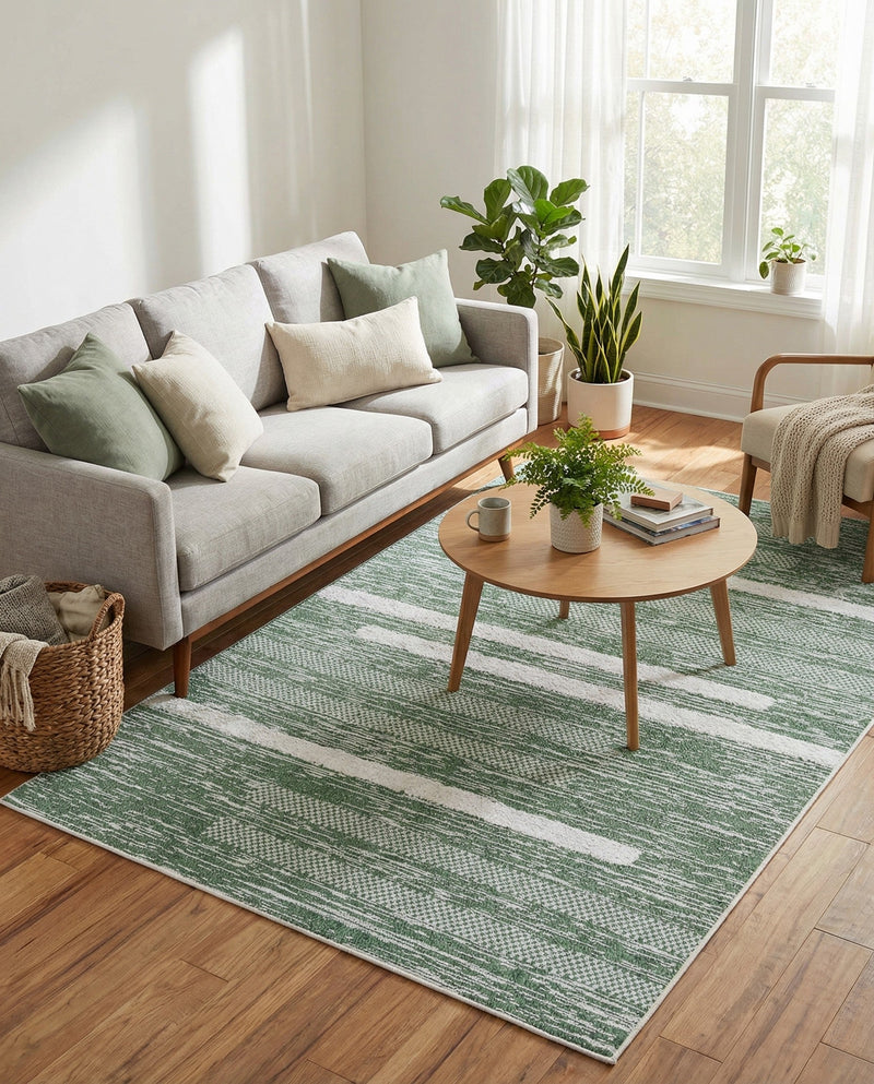 Cathedral Elegance Collection Area Rug - Chapel Rectangle Green  lifestyle 63