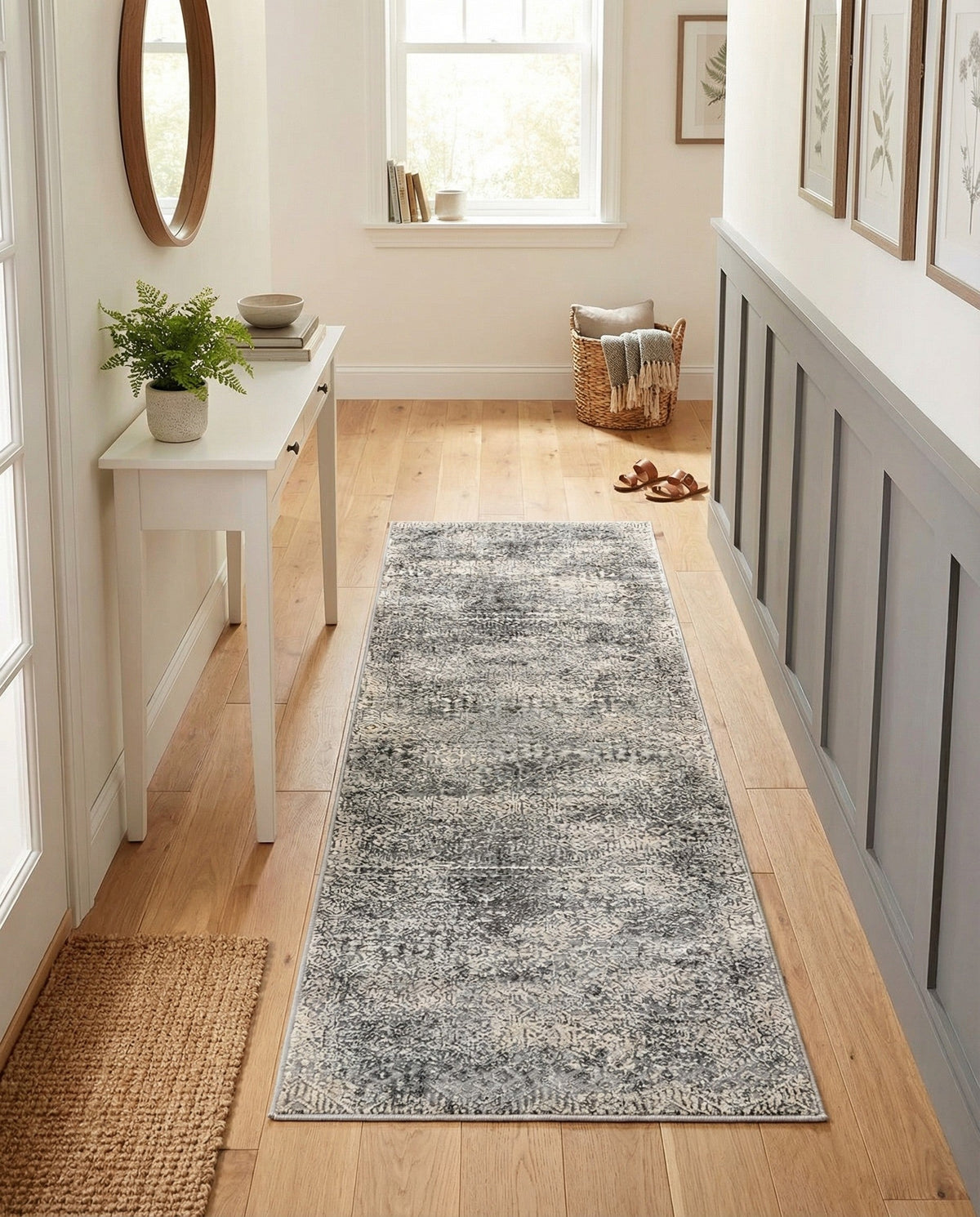 Bloomsbury Elegance Collection Area Rug -  Pimlico Runner Gray  lifestyle 121