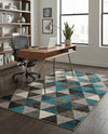 Seville Elegance Collection Area Rug -  Malaga Rectangle Gray  lifestyle 32