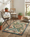 Coastal Terrace Collection Area Rug -  Sandbar Rectangle Green  lifestyle 29