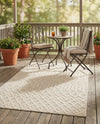 Garden Lattice Charm Collection Area Rug -  Pergola (Ivory) Rectangle Ivory  lifestyle 6