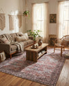 Heritage Elegance Collection Area Rug -  Hampton Rectangle Antique Red  lifestyle 19
