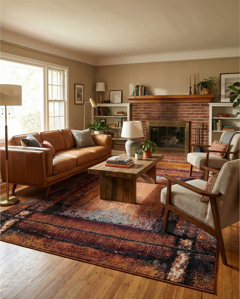 Marrakesh Elegance Collection Area Rug -  Sijilmasa Rectangle Orange  lifestyle 21
