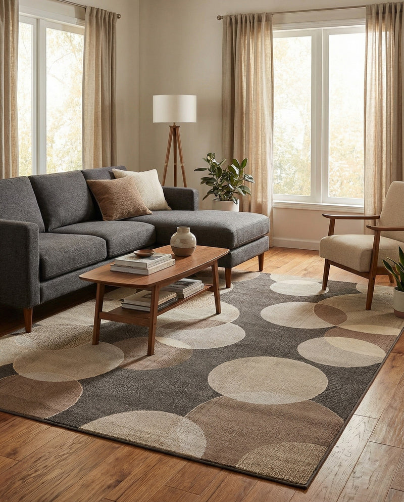 Chromatic Oasis Collection Area Rug -  Zephyr Rectangle Gray  lifestyle 36