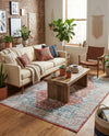 Coastal Haven Collection Area Rug -  Harborview Rectangle Red  lifestyle 43
