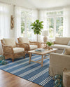 Urban Oasis Rugs Collection Area Rug -  District (Blue) Square Blue  lifestyle 66