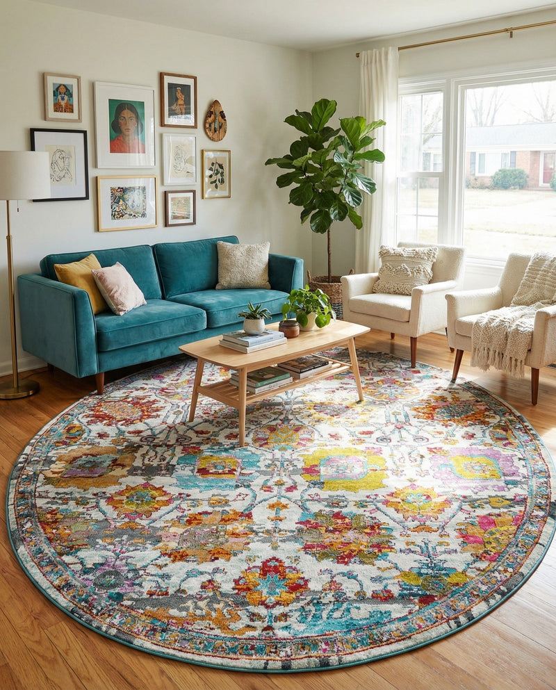 Arcadia Rugs Collection Area Rug -  Elysium Oval Multi  lifestyle 65
