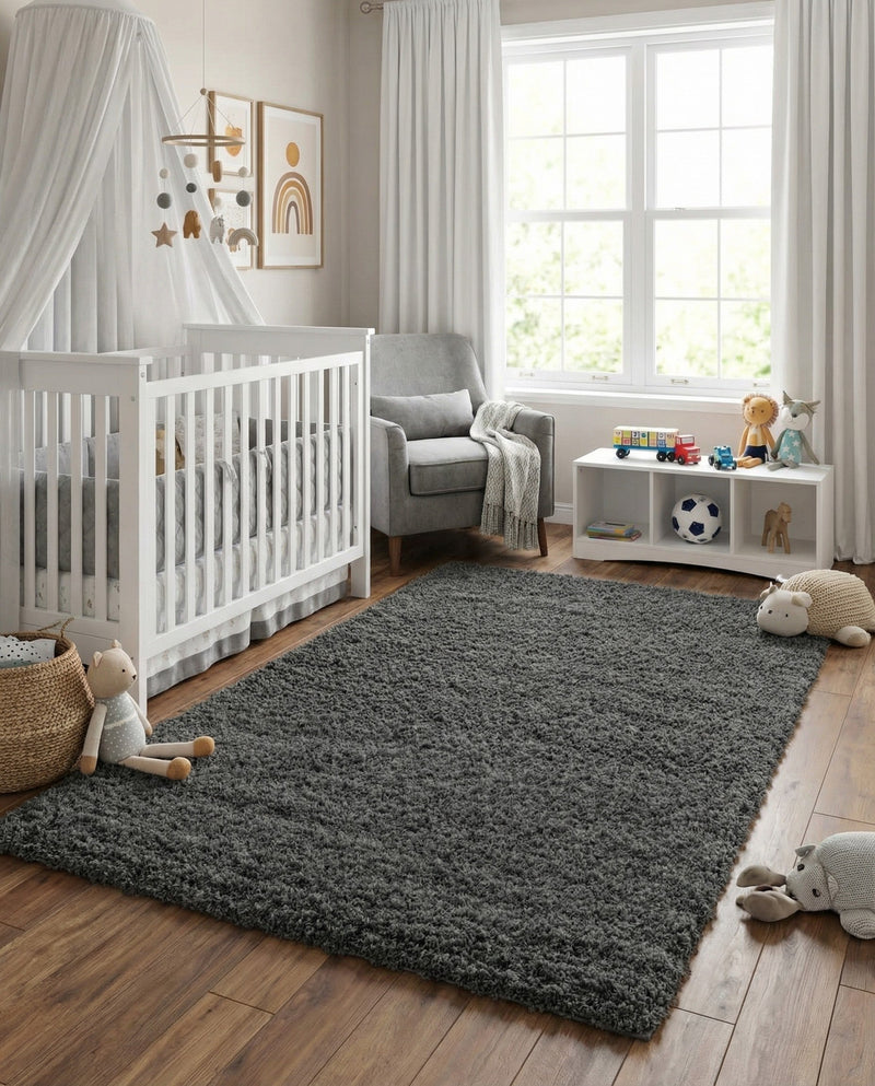 Plush Oasis Collection Area Rug - Serenity (Graphite Gray) Rectangle Graphite Gray  lifestyle 8