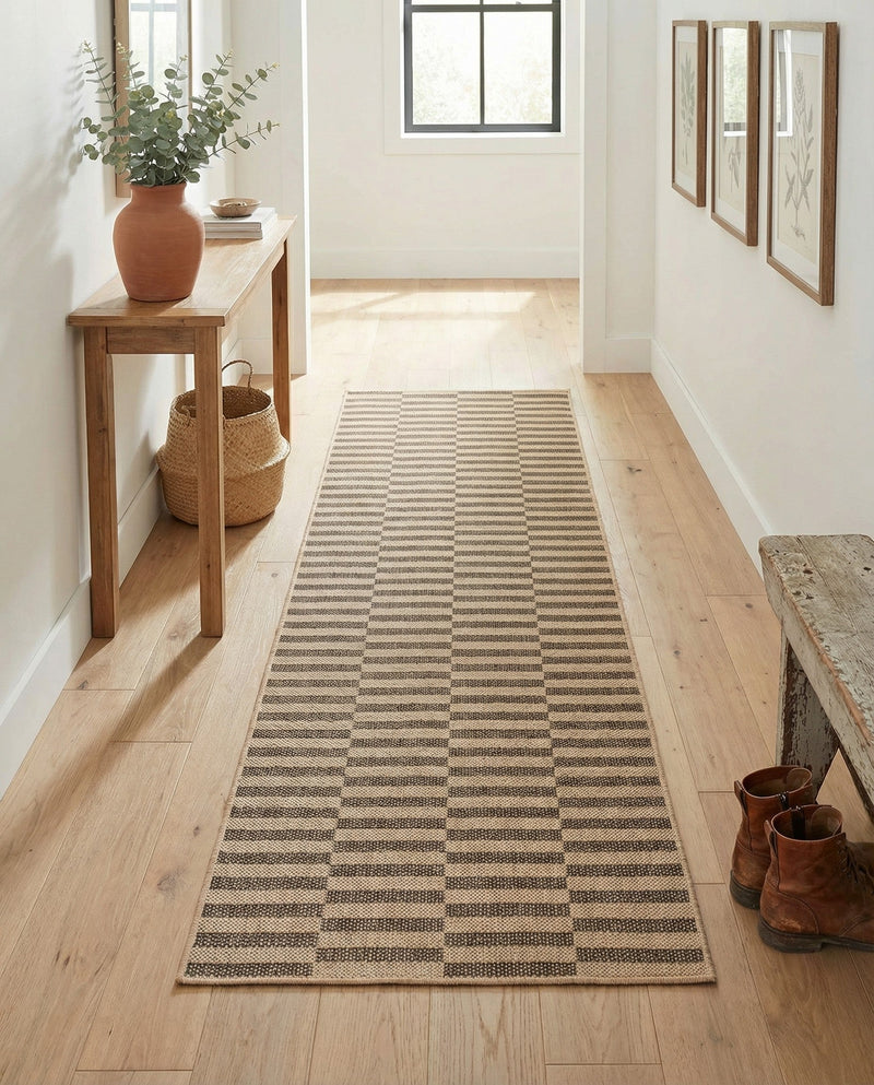 Sahara Sands Collection Area Rug -  Akhetaten Runner Natural and Brown  lifestyle 44