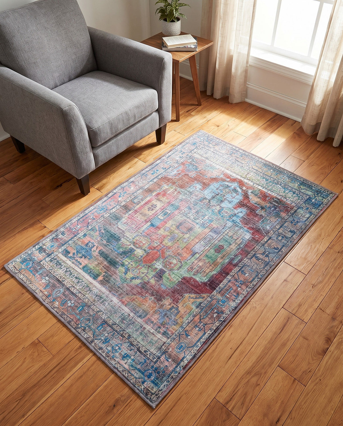 Zahara Oasis Collection Area Rug - Sahara Rectangle Multi  lifestyle 42