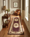 Versailles Elegance Collection Area Rug -  Louveciennes (Brown) Runner Brown  lifestyle 38